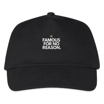 Famous For No Reason Social Media Influencer Viral - Kids’ Baseball Cap - black - Front