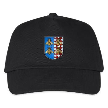 Wappen Bienen - Kinder Basecap - Schwarz - Vorne