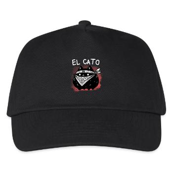 El Cato Bandana-Katze – Niedlich kriminell charm - Kinder Basecap - Schwarz - Vorne