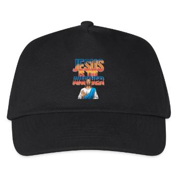 Jesus is the answer - Jesus ist die Antwort - Kids’ Baseball Cap - black - Front