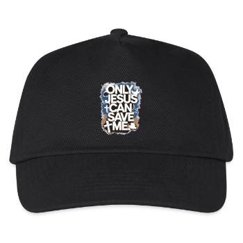 Only Jesus can save me Christian design - Kids’ Baseball Cap - black - Front