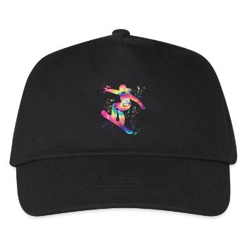 Snowboarder Snowboarding Snowboard - Kinder Basecap - Schwarz - Vorne