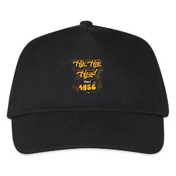 Hip-Hop Head seit 1966 - 59 Jahre Rocking Beats - Kinder Basecap - Schwarz - Vorne