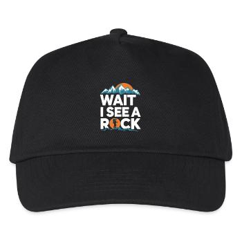 Wait, I see a rock mountaineering adventure - Kids’ Baseball Cap - black - Front