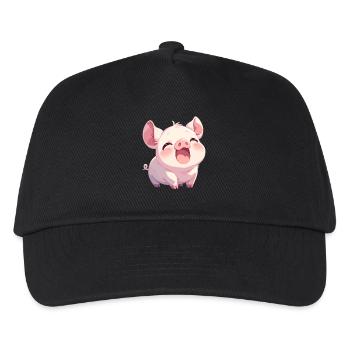 Cochon Cochon - Casquette de baseball Enfant - noir - Devant