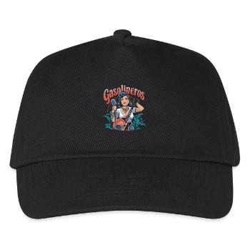 Gasolineros Retro Rockabilly Kunst mit - Kinder Basecap - Schwarz - Vorne