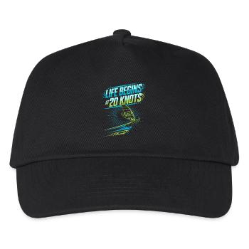 La vie de windsurfer commence à 20 nœuds Windsurfer - Casquette de baseball Enfant - noir - Devant