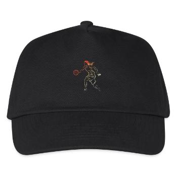 Weiblicher Basketballer - Kinder Basecap - Schwarz - Vorne