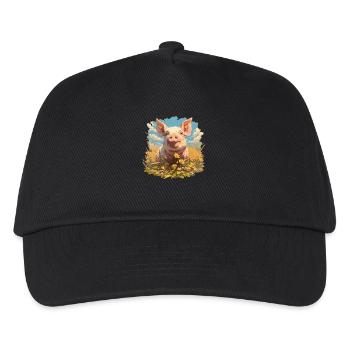 Cochon Cochon - Casquette de baseball Enfant - noir - Devant