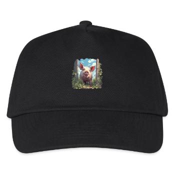 Cochon Cochon - Casquette de baseball Enfant - noir - Devant