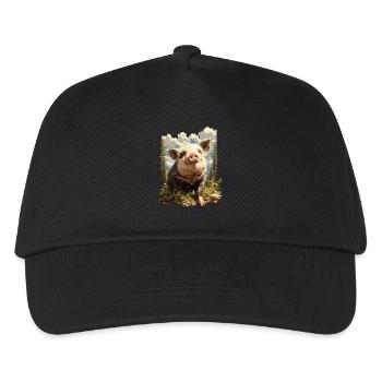 Cochon Cochon - Casquette de baseball Enfant - noir - Devant