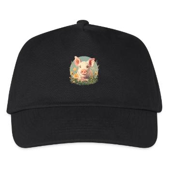 Cochon Cochon - Casquette de baseball Enfant - noir - Devant