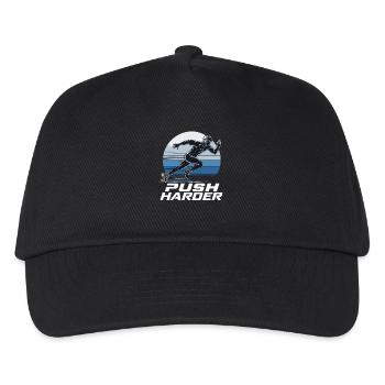 Running Runner Push Harder Motivation for Competition - Kids’ Baseball Cap - black - Front