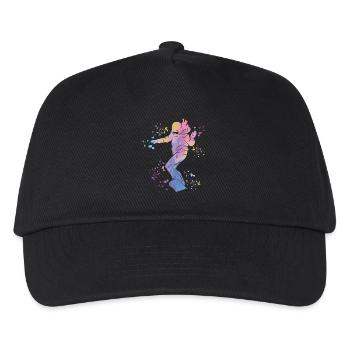 Snowboarder Snowboarding Snowboard - Kinder Basecap - Schwarz - Vorne