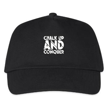 Boulderer Chalk Up and Conquer Bouldering - Kids’ Baseball Cap - black - Front