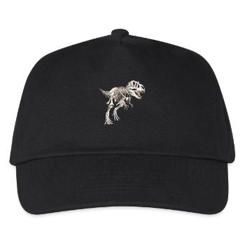 Lustiger T-Rex Tyrannosaurus Rex Dinosaurier Skelett - Kinder Basecap - Schwarz - Vorne