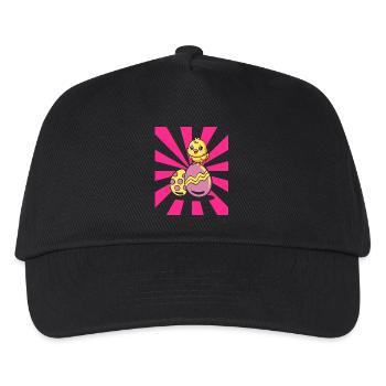 Oeufs de Pâques Rétro Oeufs Chick Kids Enfant - Casquette de baseball Enfant - noir - Devant