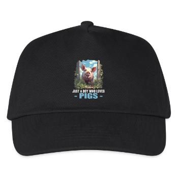Cochon Cochon - Casquette de baseball Enfant - noir - Devant
