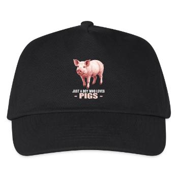 Cochon Cochon - Casquette de baseball Enfant - noir - Devant