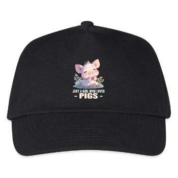 Cochon Cochon - Casquette de baseball Enfant - noir - Devant