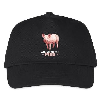 Cochon Cochon - Casquette de baseball Enfant - noir - Devant