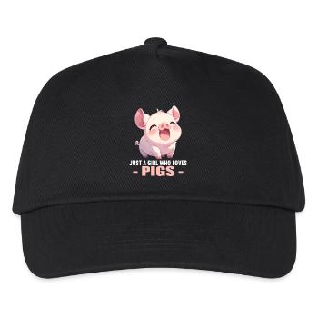 Cochon Cochon - Casquette de baseball Enfant - noir - Devant