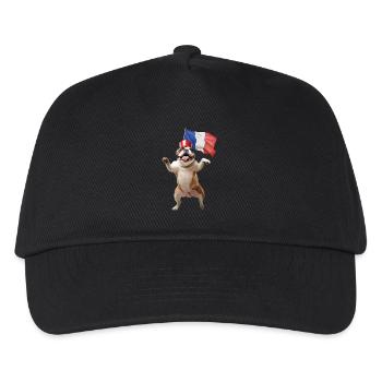 Englische Bulldogge - Kinder Basecap - Schwarz - Vorne
