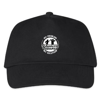 Behavioral Therapist My Problem My Pictogram Dad - Kids’ Baseball Cap - black - Front