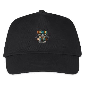 Behavioral Therapist Morning Is Not My ABA Therapy - Kids’ Baseball Cap - black - Front