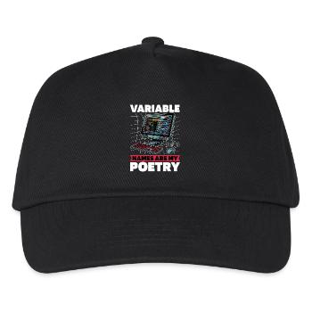 Les noms des variables de codeur sont mon programmeur de poésie - Casquette de baseball Enfant - noir - Devant