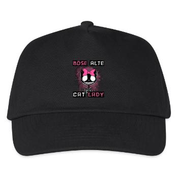 Boese alte Cat Lady Niedlich? Nein, nur gefährlich - Kinder Basecap - Schwarz - Vorne