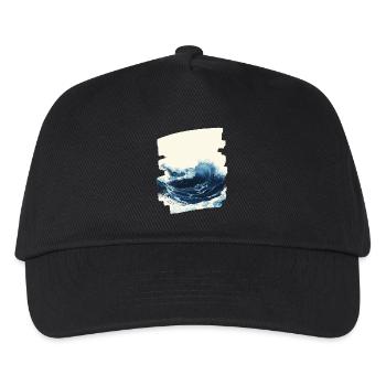 Wellen und Meer - Kinder Basecap - Schwarz - Vorne