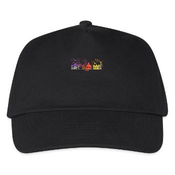 Norder Skyline Bunt Stadtbild Norden - Kinder Basecap - Schwarz - Vorne