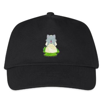 Katze Braut Schleier Hochzeit - Kinder Basecap - Schwarz - Vorne