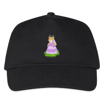 Reh Braut Schleier Hochzeit - Kinder Basecap - Schwarz - Vorne