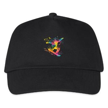Snowboarder Snowboarding Snowboard - Kinder Basecap - Schwarz - Vorne