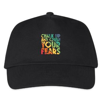 Bouldering Chalk Up Boulderer - Kids’ Baseball Cap - black - Front