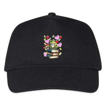 Frosch Frösche Kröte - Kinder Basecap - Schwarz - Vorne