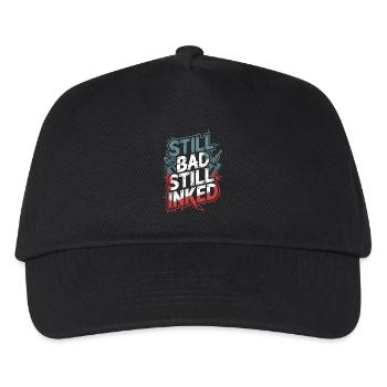 Seniors with tattoos proudly aging, - Kids’ Baseball Cap - black - Front