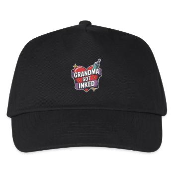 Seniors with tattoos proudly aging, - Kids’ Baseball Cap - black - Front
