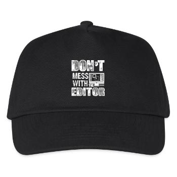Editor Don't Mess With The Editor - Kids’ Baseball Cap - black - Front