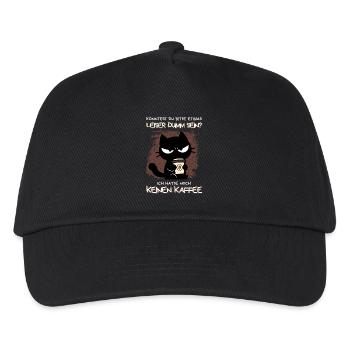 Kaffee. Jetzt. Sofort. – Grumpy Style mit Koffein - Kinder Basecap - Schwarz - Vorne