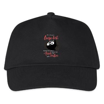 Wenn Du leiste bis Am Arsch vorbei Schwarze Katze - Kinder Basecap - Schwarz - Vorne