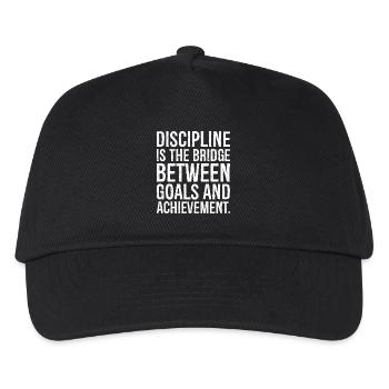La discipline est le pont entre les objectifs - Casquette de baseball Enfant - noir - Devant
