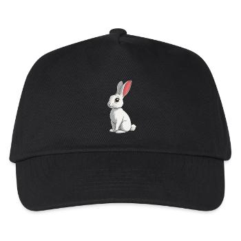 Hasen Hase - Kinder Basecap - Schwarz - Vorne