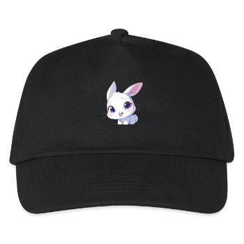 Hasen Hase - Kinder Basecap - Schwarz - Vorne