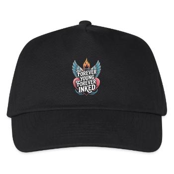 Seniors with tattoos proudly aging, - Kids’ Baseball Cap - black - Front
