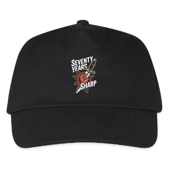 Seniors with tattoos proudly aging, - Kids’ Baseball Cap - black - Front