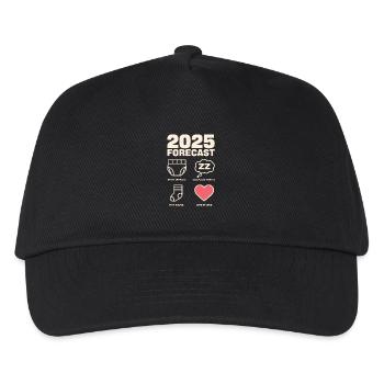 2025 Forecast: Diapers, Nights, Socks, Love - Kids’ Baseball Cap - black - Front