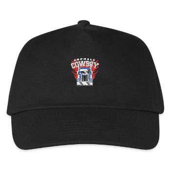Asphalt Cowboy Lkw-Fahrer Leidenschaft Freiheit - Kinder Basecap - Schwarz - Vorne